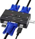Przełącznik VGA KVM 2 portowy VGA/USB SWITCH 3xUSB TCNEWCL