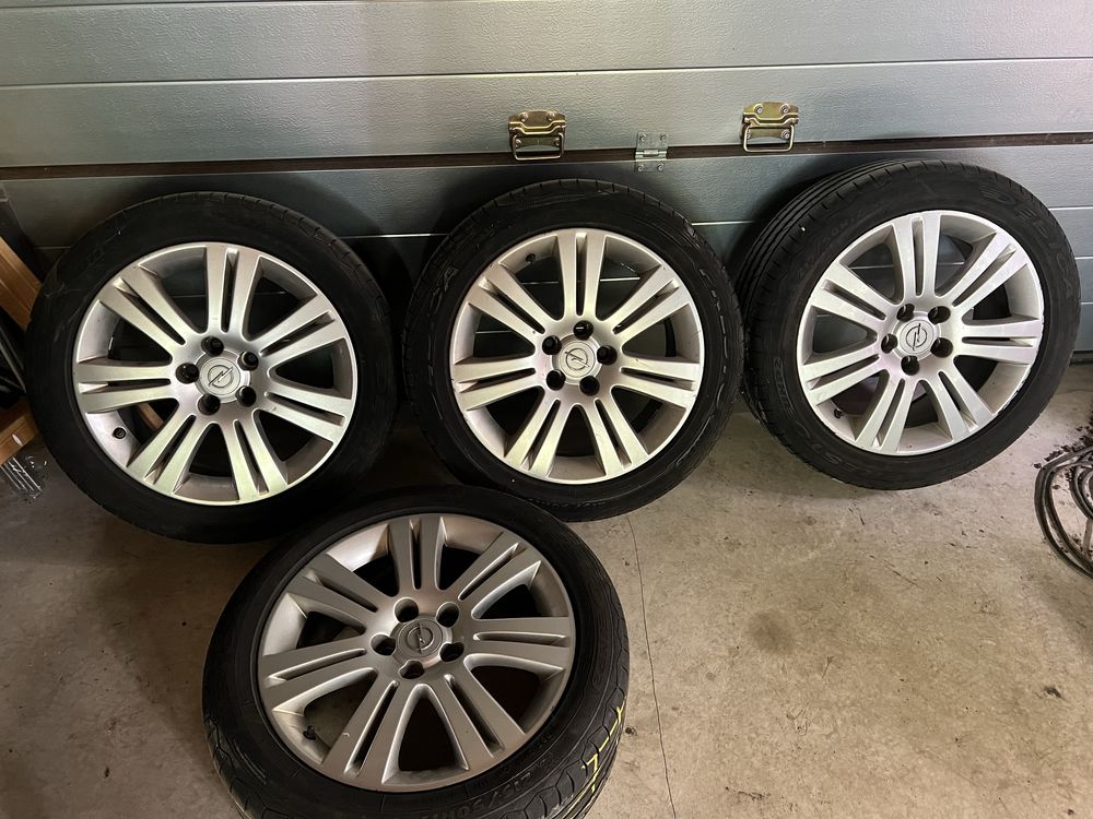 215/50 R17 letnie 22 rok+ felgi z czujnik. ciśn. z Vectry C plus opony