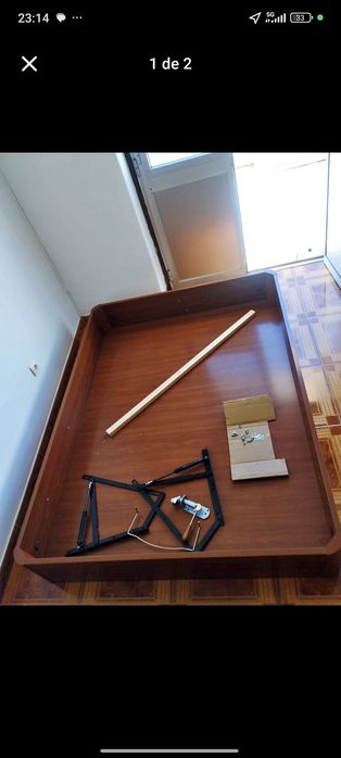 Cama baú 140X190 com pistões - SEM ESTRADO