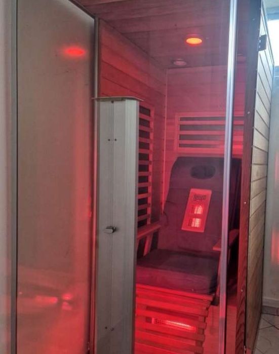 Okazja luksusowa sauna fotelowa infrared jednoosobowa z funkcją masażu