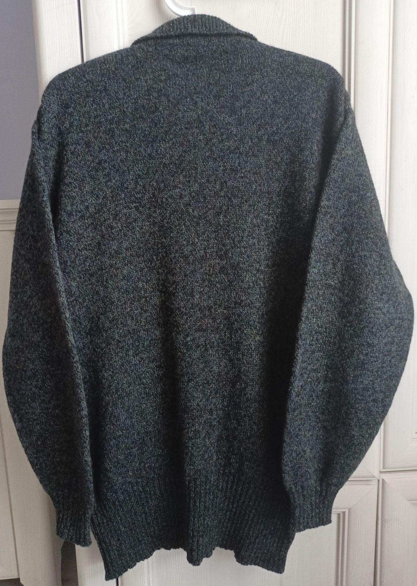 L M S oversize wełniany kardigan vintage 100% wełna jak nowy