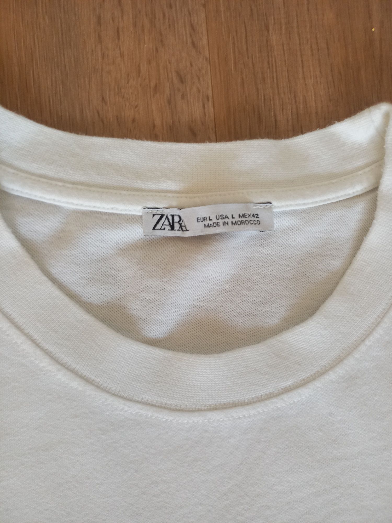 Koszulka T-shirt ZARA męska oversize Boxy Fit rozmiar L (42)