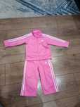 Różowy komplet dresowy dla dziewczynki Adidas