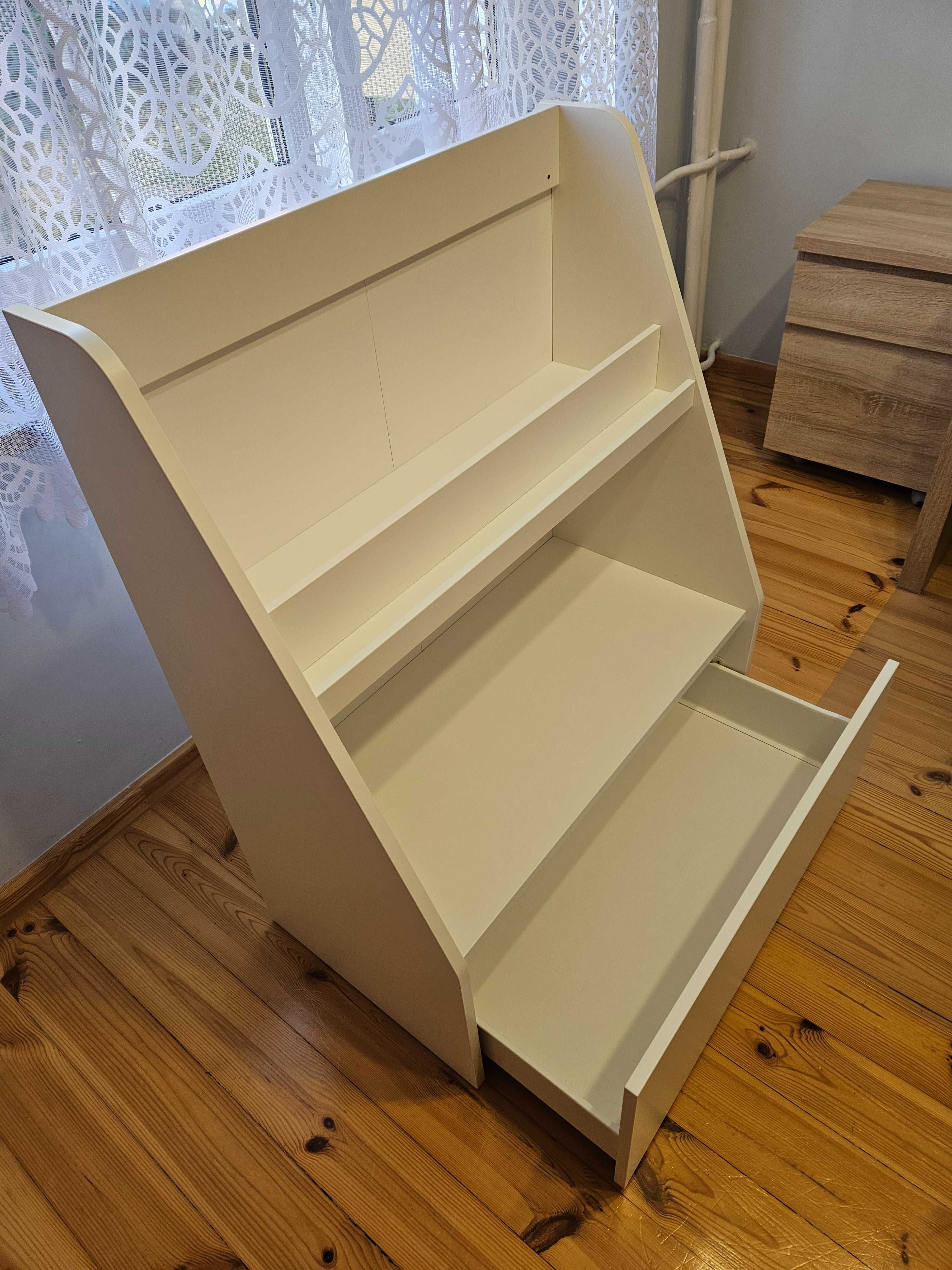 IKEA BERGIG - Regał na książki z szufladą, biały