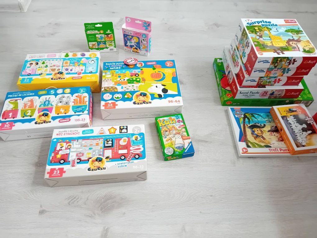 Komplet  puzzle i gry edukacyjne Czu Czu /trefl 2+ / 3+