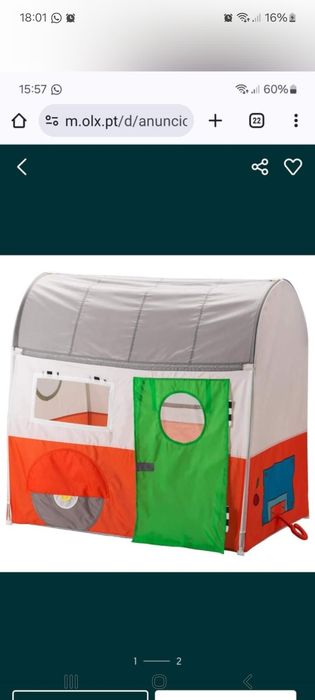 Cabaninha infantil (fotos de referência) Ótimo estado.