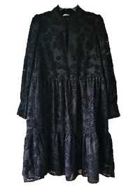 V8780 GALLERY czarna elegancka sukienka 36/38