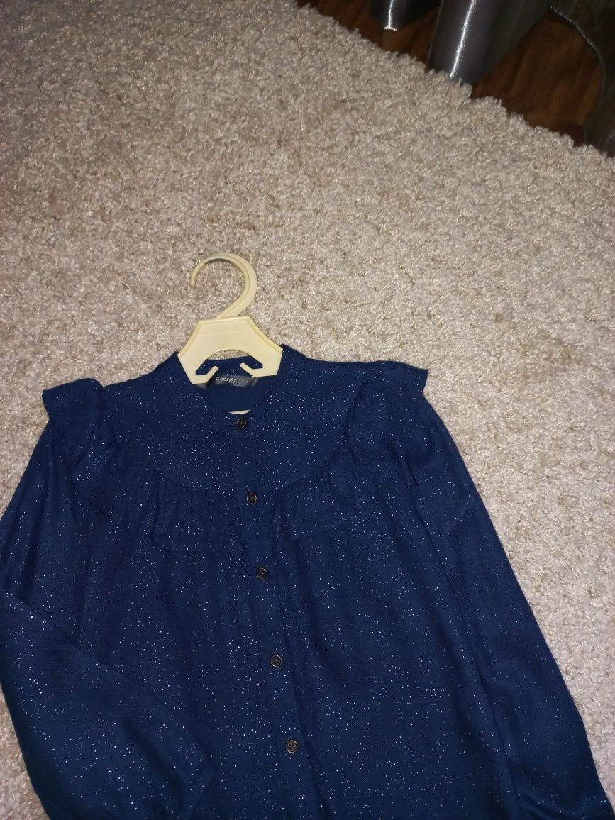 Фирменная модная рубашка блузка на девочку 5-6 лет
