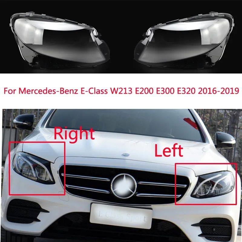 Vidro capa lente farol ótica mercedes classe E w213 de 2015 a 2021