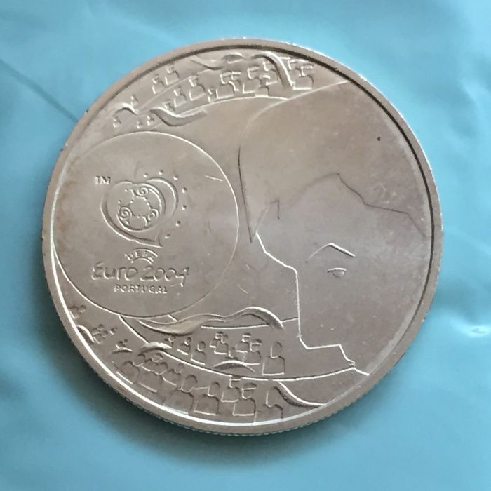 moeda 8 Euro 2004 - Euro Futebol - O Remate - prata
