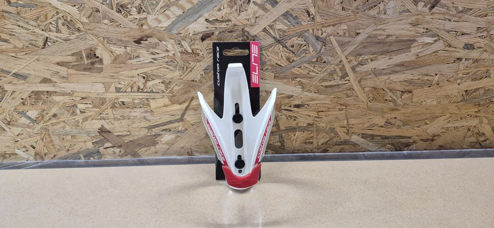 Koszyk na bidon Elite Custom Race. Biało-czerwony.