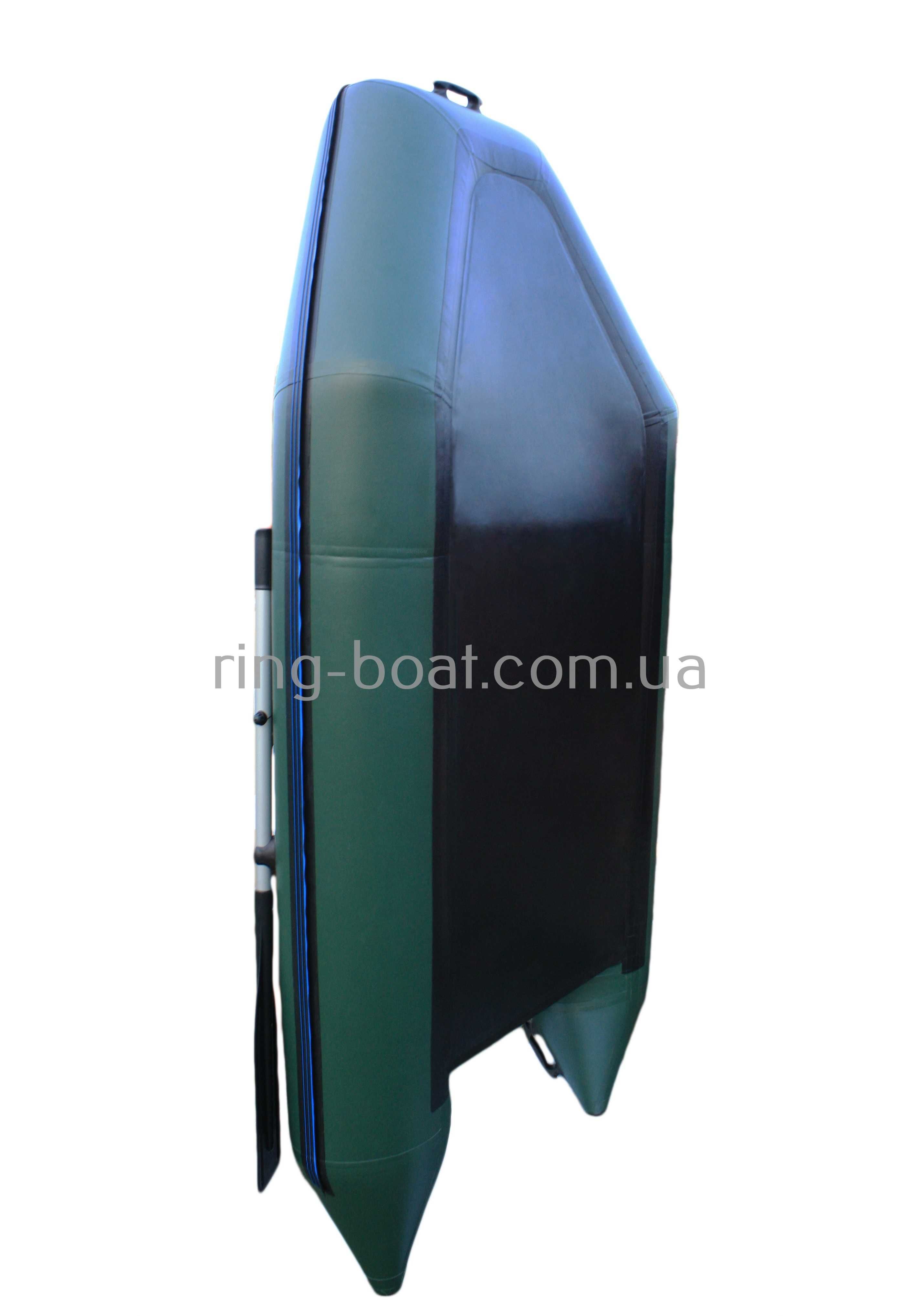 Надувний човен ПВХ RING Тм270 Надувная лодка моторная лодка зелёная