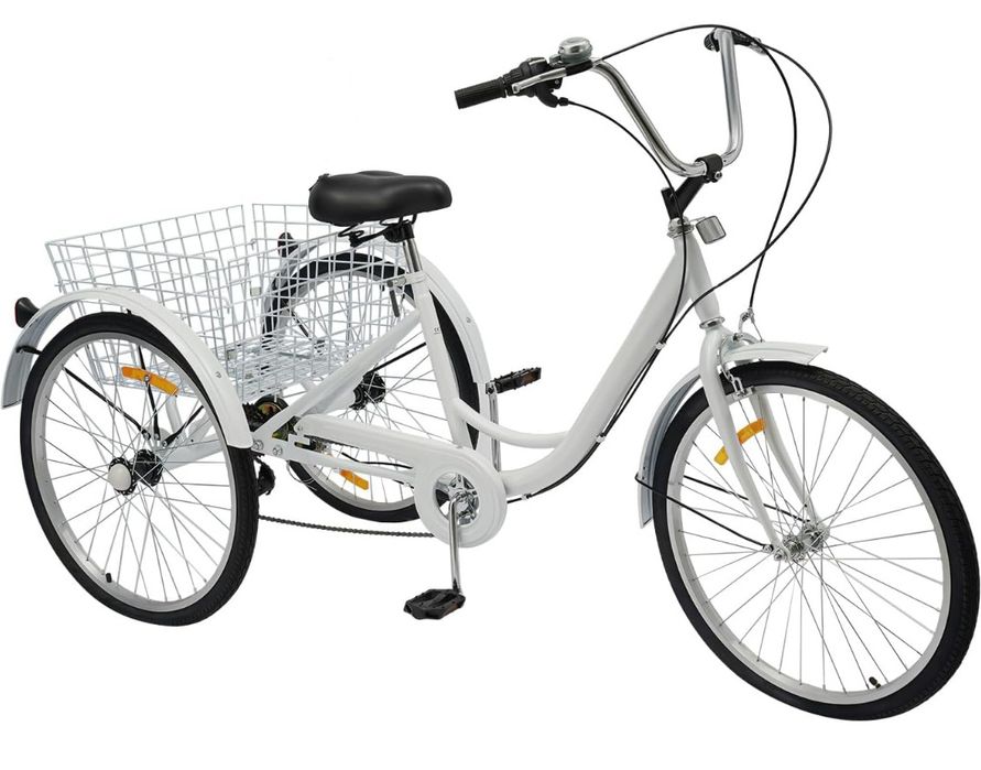 NOWY - Rower Trójkołowy 24" BIAŁY - wysyłka płatność przy odbio