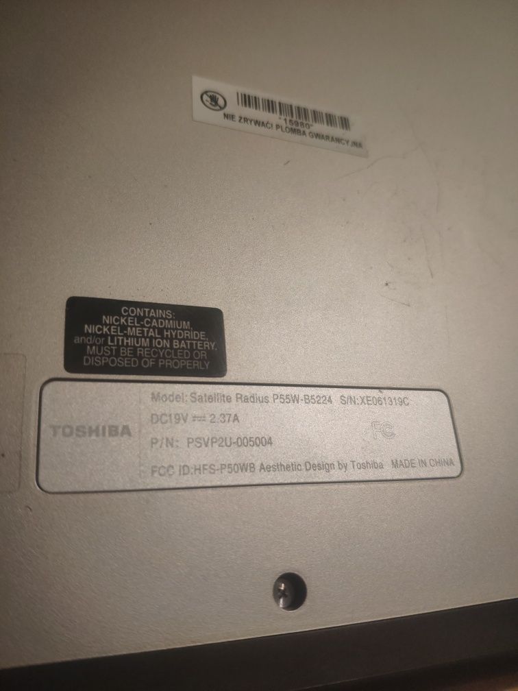 Toshiba satelite radius P55W-B5224