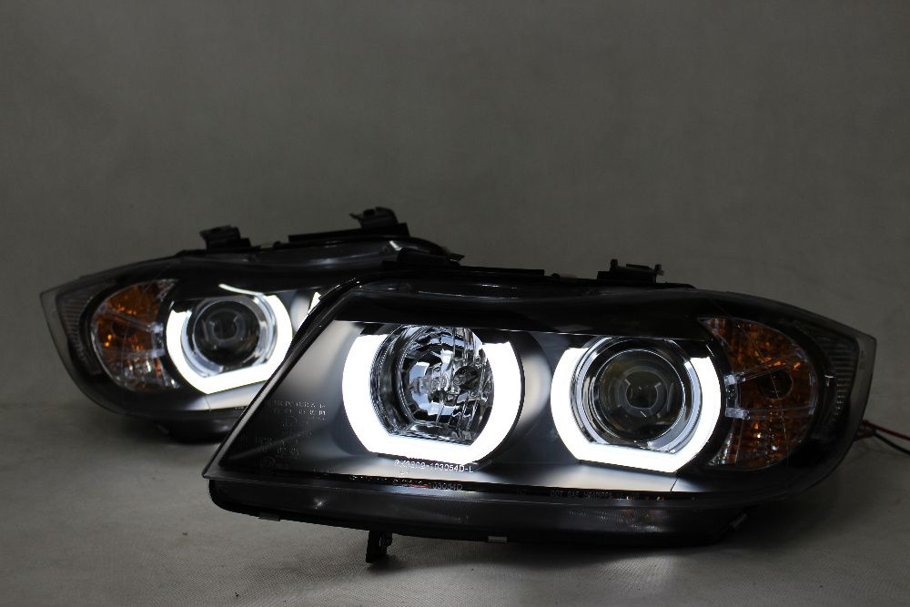 Lampy reflektory przednie przód BMW E90 05-08 D1S RINGI LED U-BAR NOWE