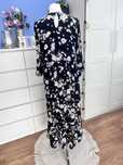 Czarna retro sukienka  vintage boho kwiaty maxi flowers