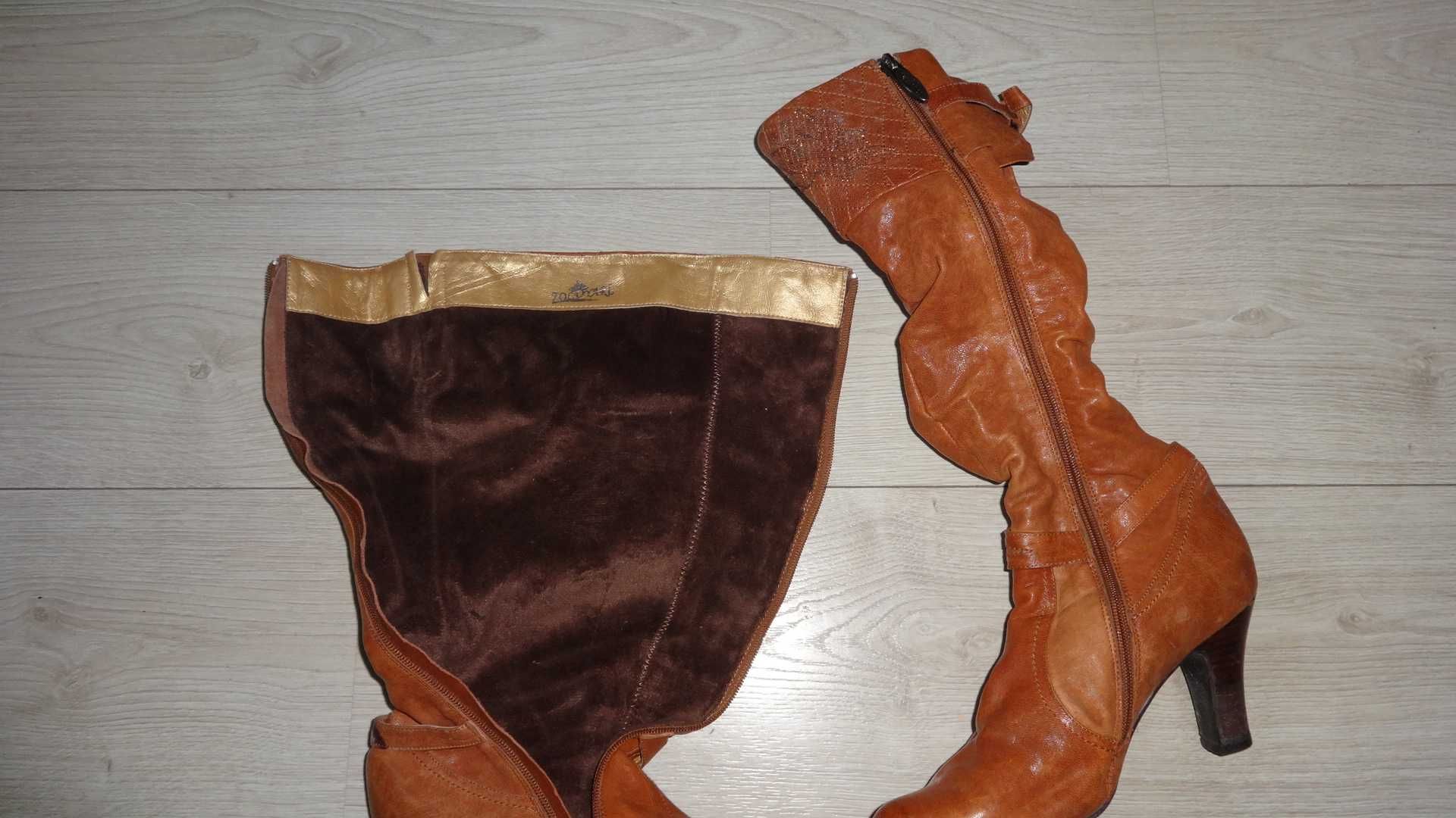 Женские кожаные сапожки (ZOLUYARL VIP) 39 размер ТОРГ!