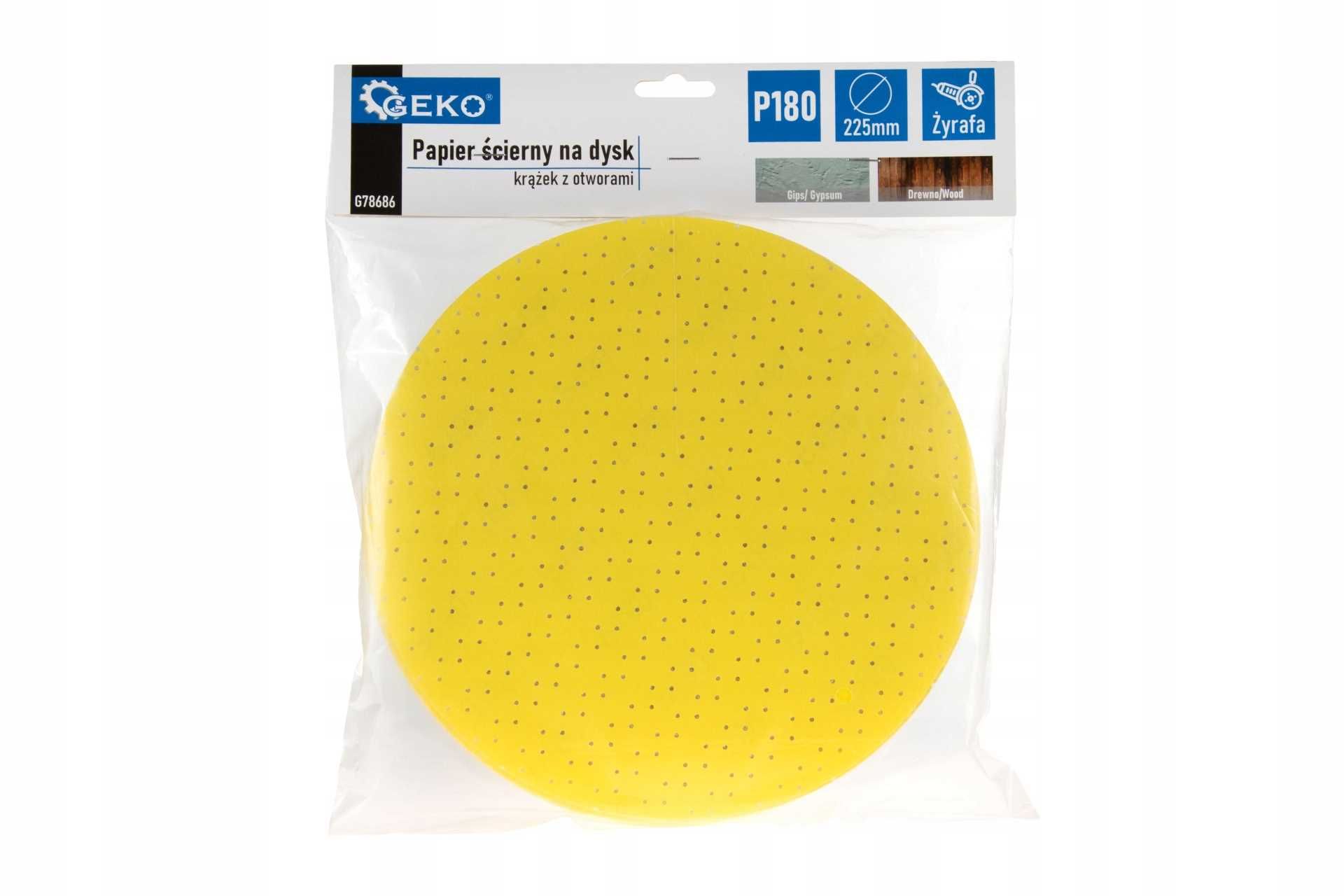 Papier ścierny P180 225mm z otworami do szlifierki Geko 1 szt.