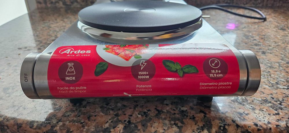 Placa Portátil ARDES 2 zonas novo