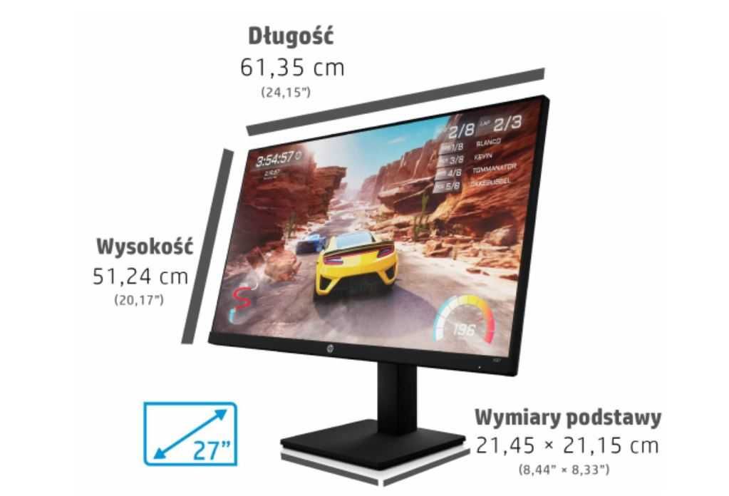 Monitor HP X27 FHD IPS 165HZ 1MS gaming