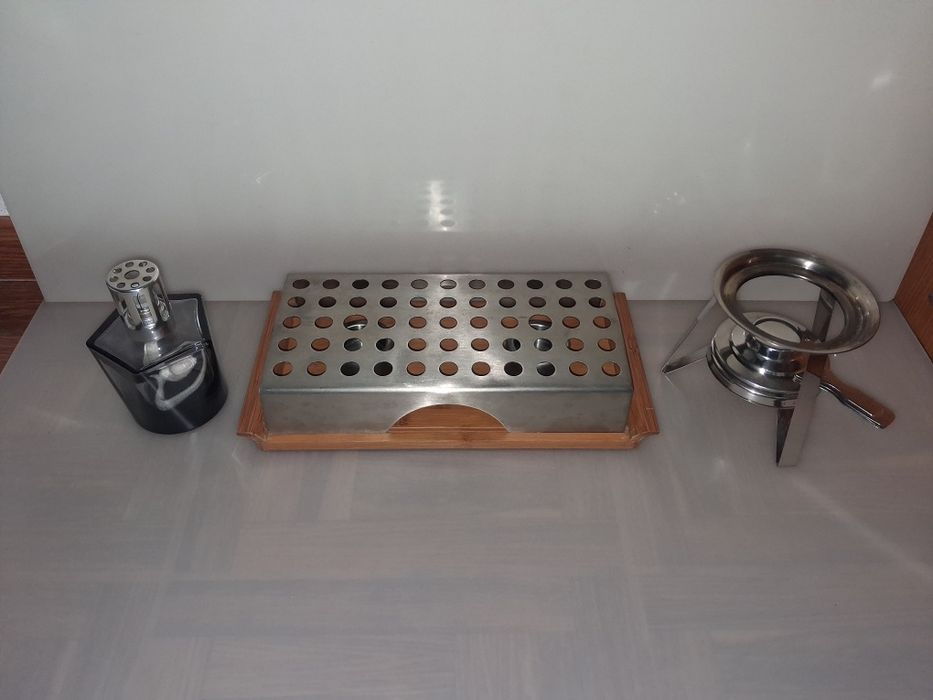 Lampada Catalítica + Aquecedor a Velas + Suporte e Lamparina em Inox