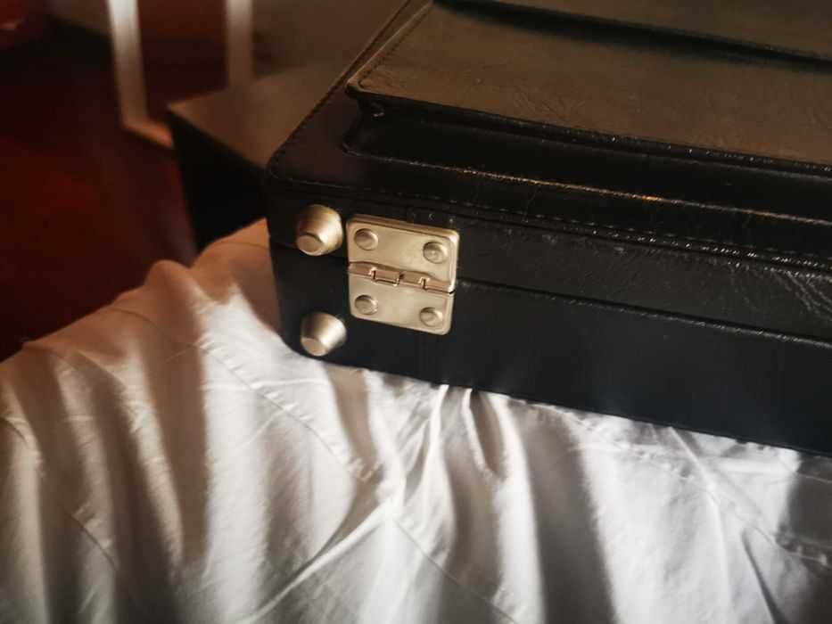 Mala francor em pele/couro,vintage estilo empresarial