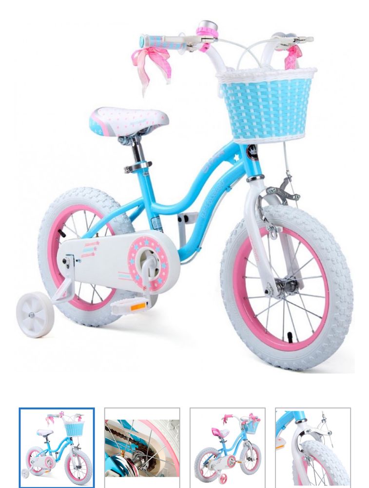 Дитячий велосипед RoyalBaby Stargirl 16" OFFICIAL UA, блакитний