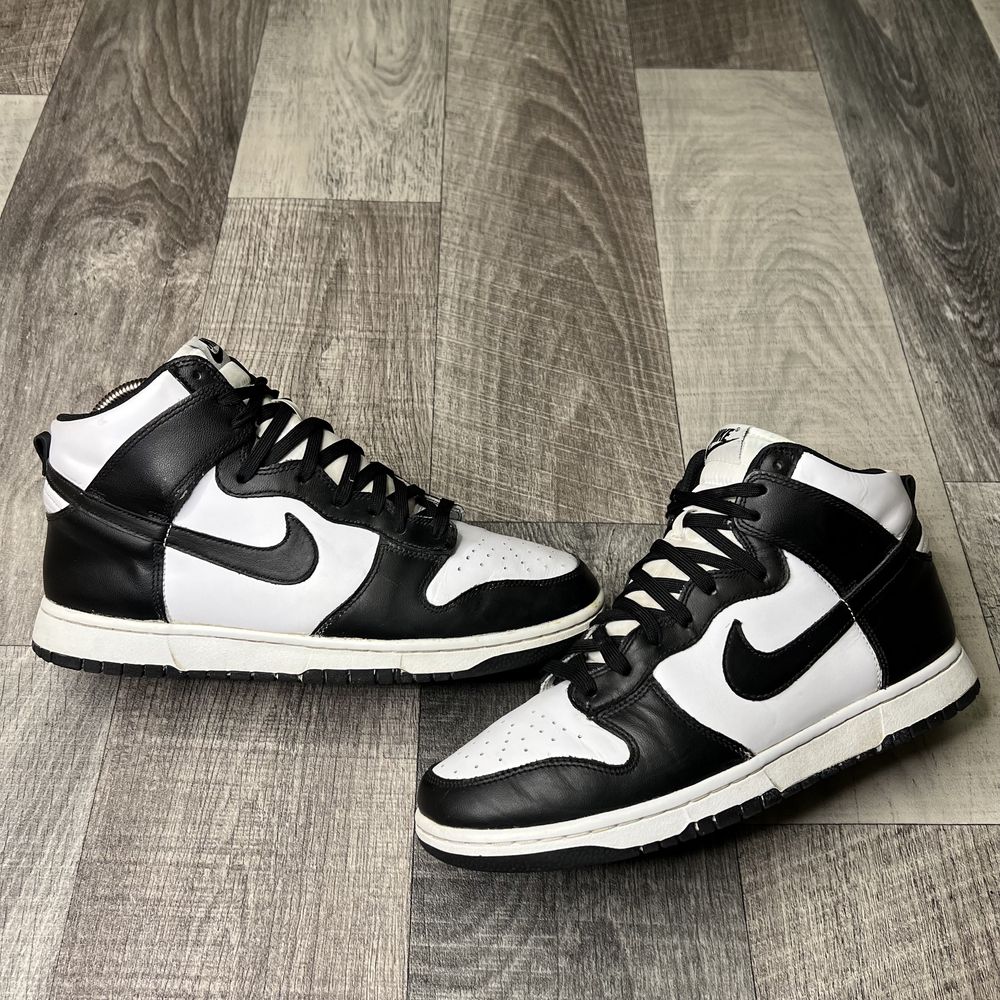 Кросівки чоловічі Nike Dunk High Retro Black White 44р