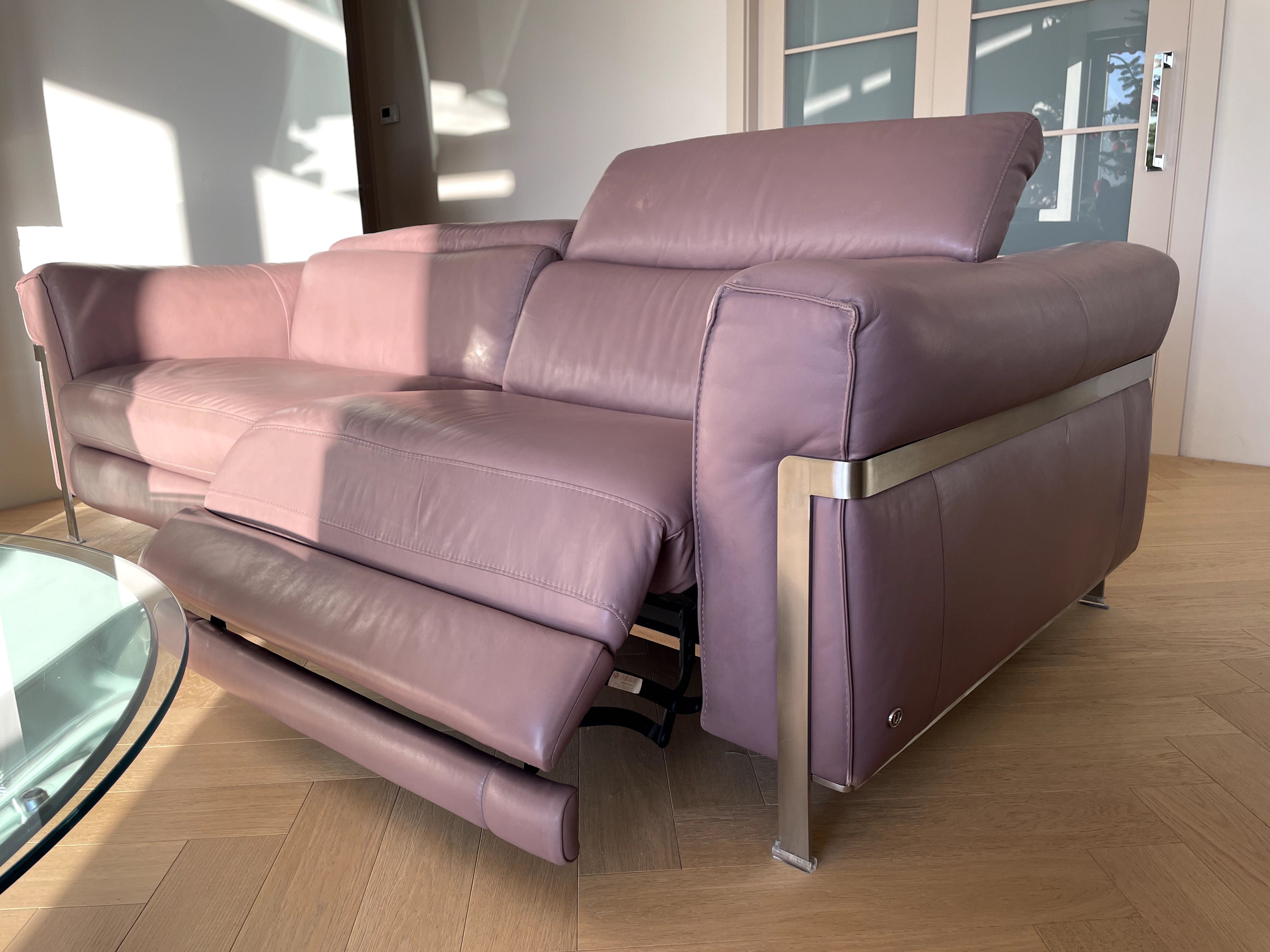Ekskluzywna skórzana sofa włoska Natuzzi Fidelio okazja