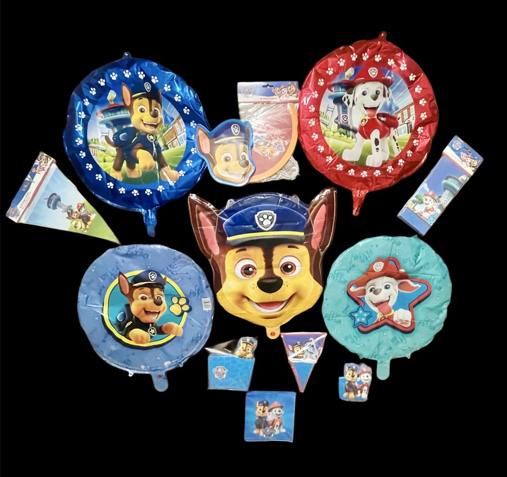 Psi Patrol zestaw urodzinowy 13 elementów duży balony Paw Patrol set