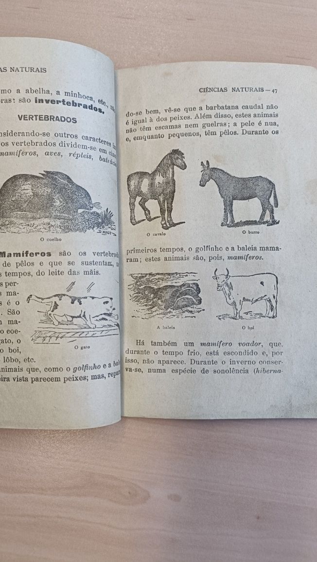 Livro de Ciências Naturais da 4.ª classe de 1944