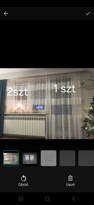 3 firanki do okna z balkonem gipiura