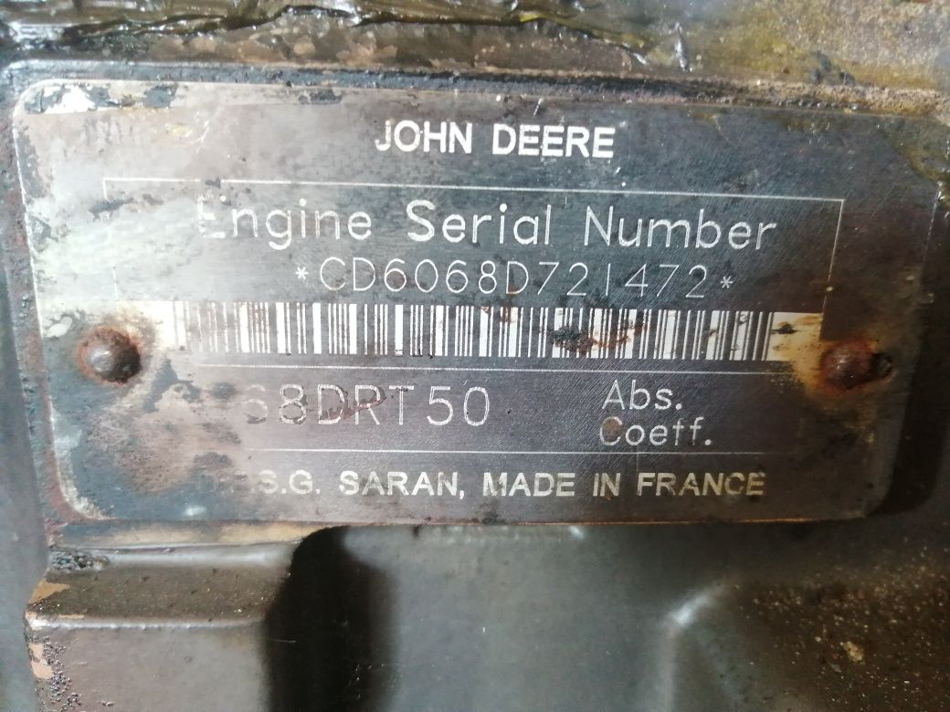 Silnik John deere 6 cyl Turbo/ Renault Ares 620/630/640
