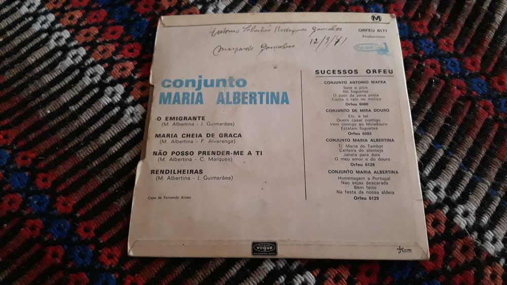 Conjunto Maria Albertina - O emigrante - EP-single - portes incluídos