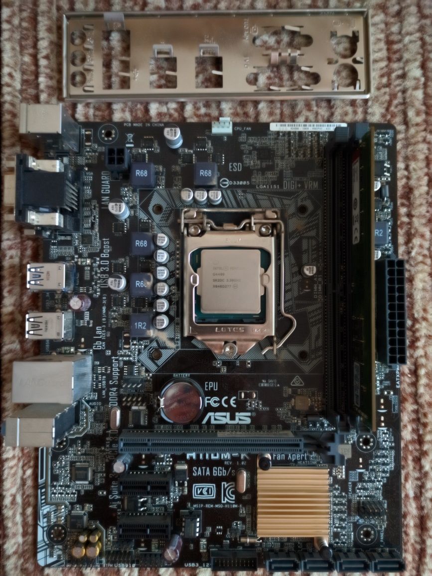 Pentium G4400 + ASUS H110M-K + 4GB DDR4