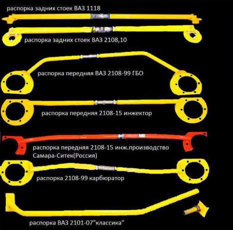 Растяжка перед стоек Ваз 2108 2109 2110 Авео Ланос Таврия