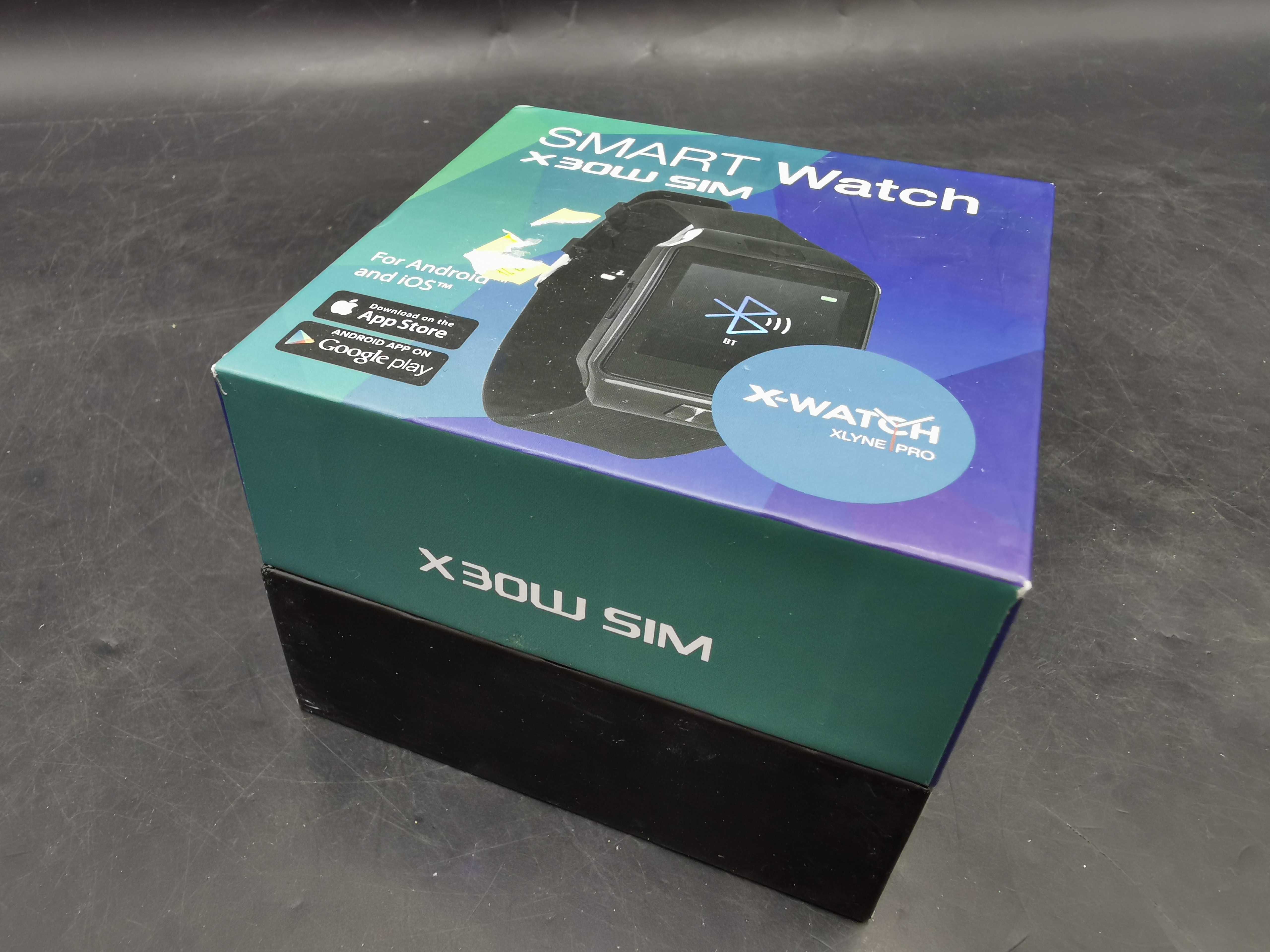 X-WATCH 54024 X30W, Smartwatch Męski, Czarny, 1,22 Cale