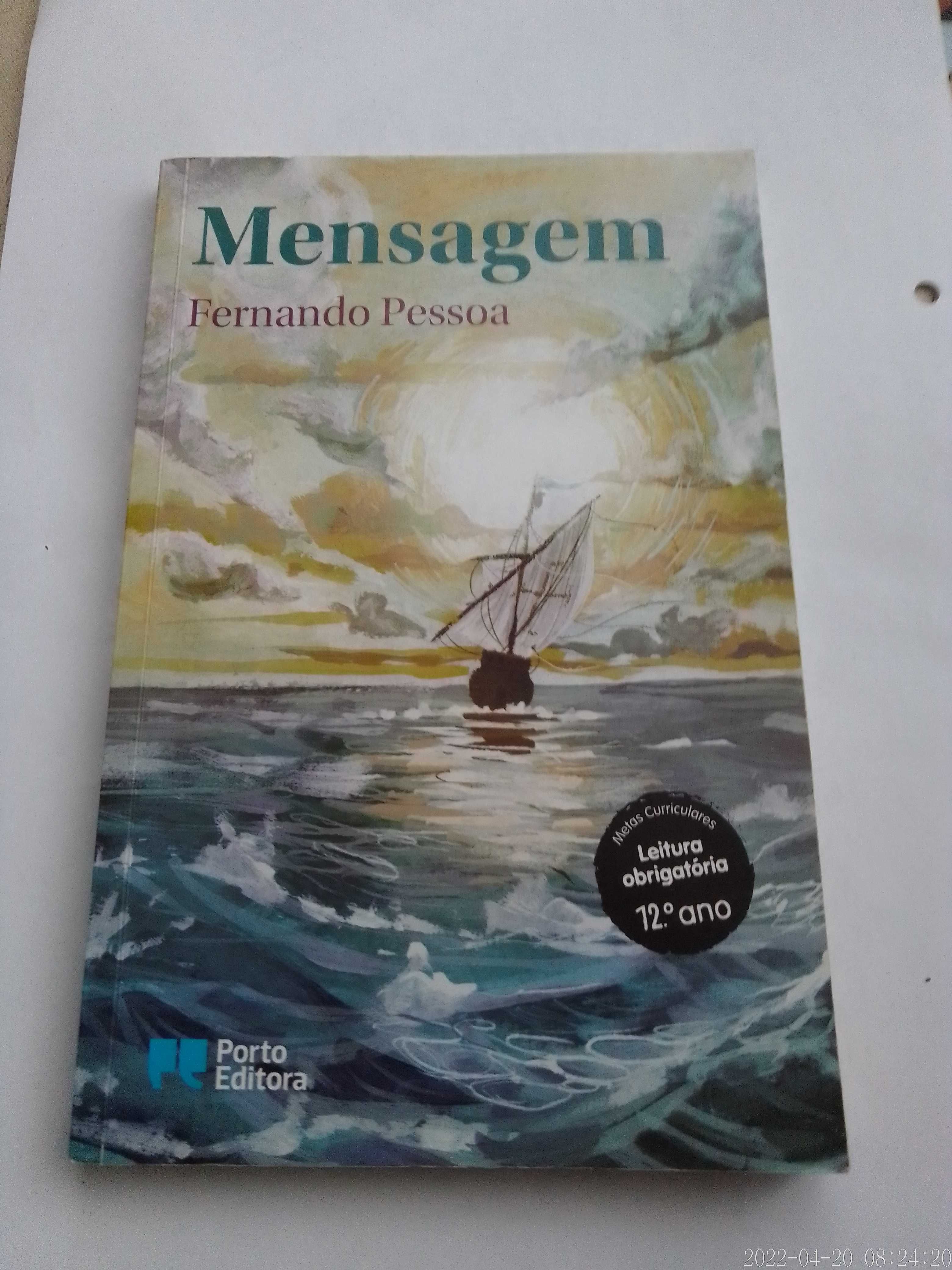 COMO NOVO Livro Mensagem de Fernando Pessoa PNL Porto Editora A