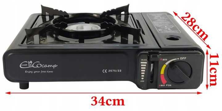 Газова портативна плита(на газовий балон+перехідний ElicoCamp BDZ-115B