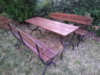 Zestaw Ogrodowy składany stół+2 ławki taras ogród działka altana