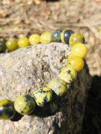 Jadeit żółty bransoletka kamienie naturalne