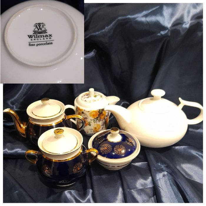 Розовый фарфор,хрусталь,сервизы,салфетки,чайники,трио Германи