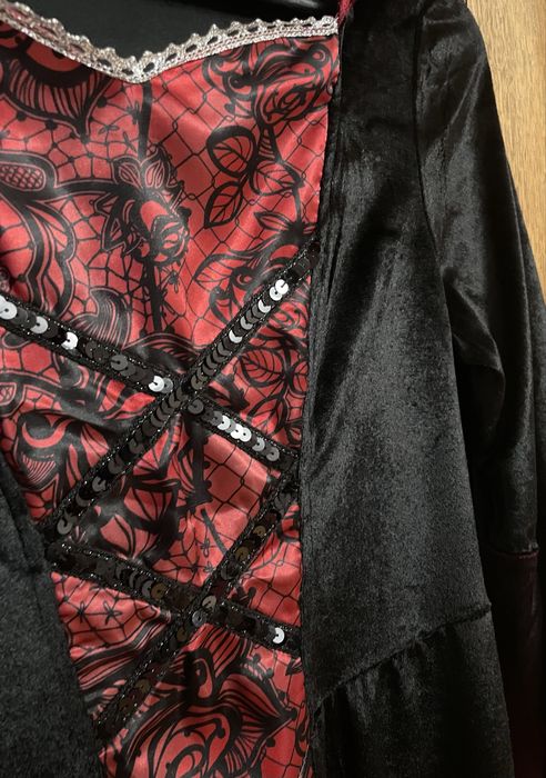 Sukienka Halloween - drakula wampirzyca - r. 158-164