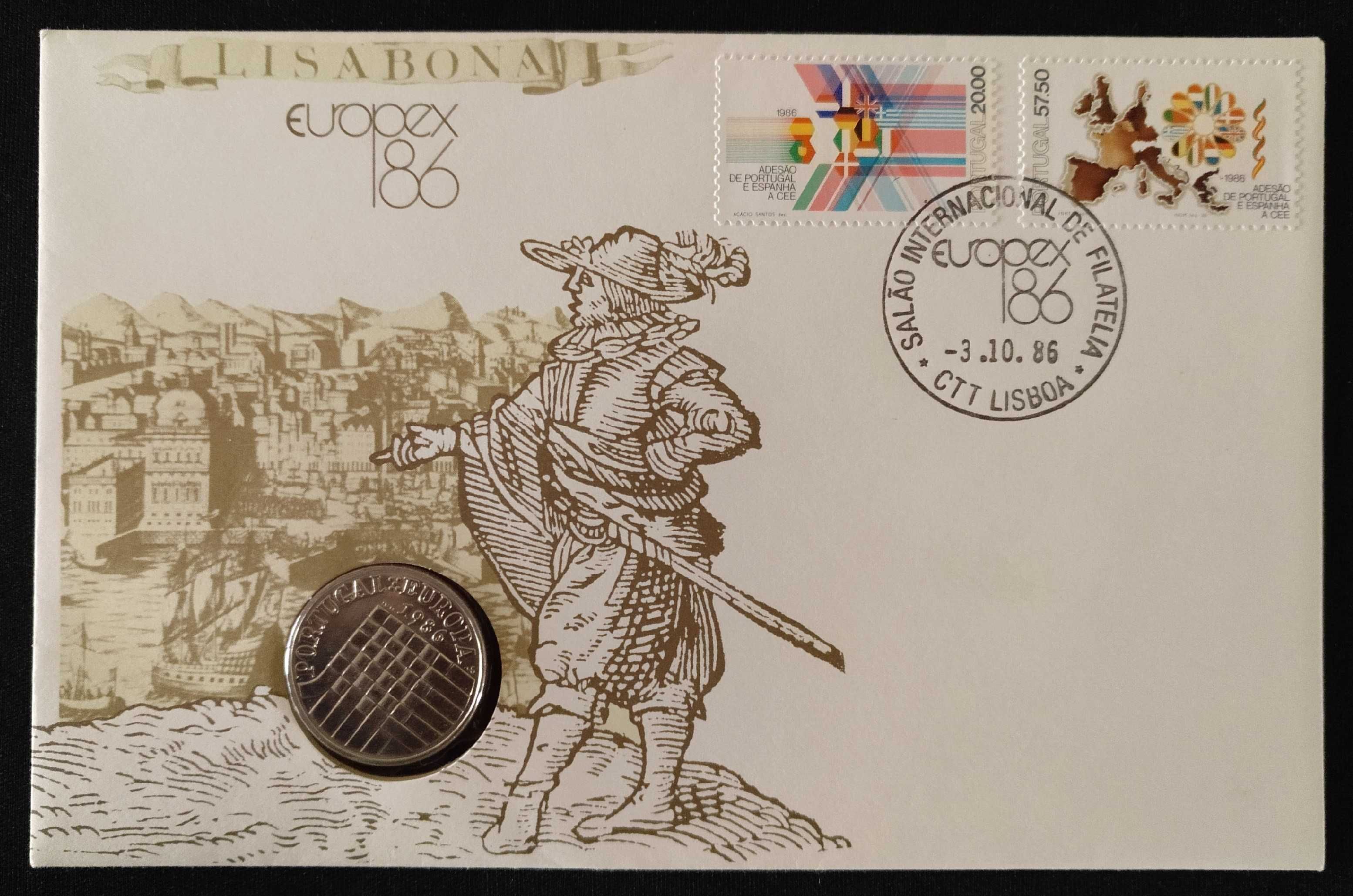 Envelope Salão Internacional de Filatelia de Lisboa - europex86 - 1986
