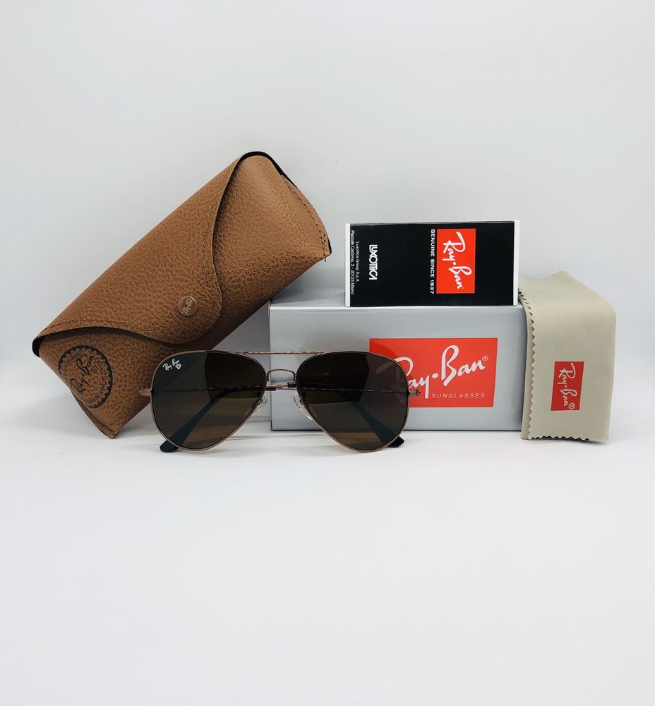 Солнцезащитные очки Ray Ban Aviator 3025 Bronze-Brown 58мм стекло