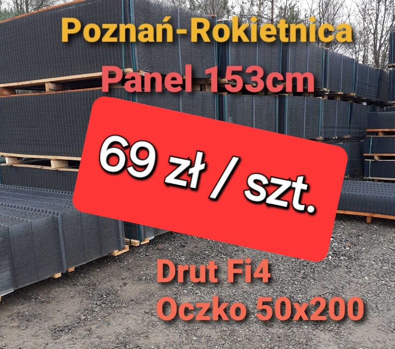 Panel ogrodzeniowy 3D ANTRACYT 153h ogrodzenie panelowe siatka fi.4