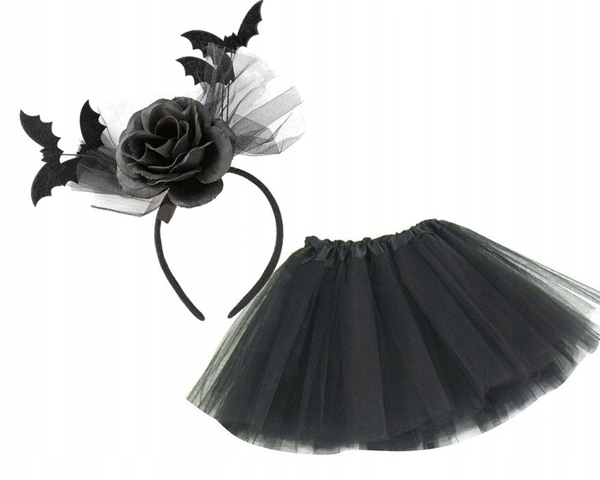 zestaw strój retro spódniczka opaska fifka przebran karnawał halloween