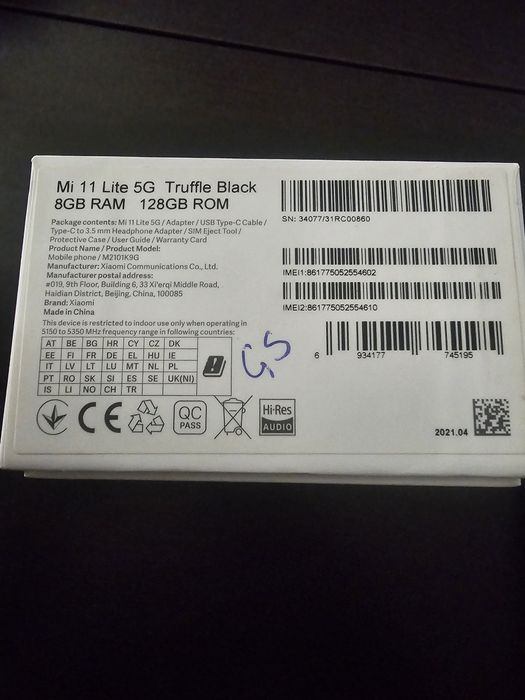 Xiaomi Mi 11 Lite 5G - Truffle Black | 8GB RAM + 128GB ROM | COMO NOVO