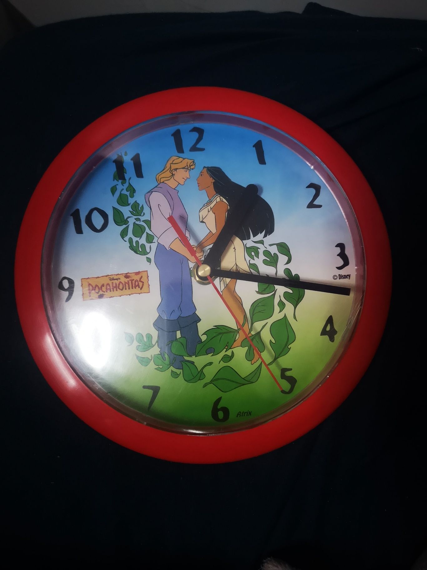 Zegar ścienny dla dzieci Disney Pocahontas