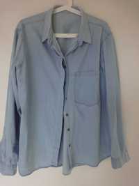 Jasnoniebieska damska dżinsowa koszula – bawełna 100% XL